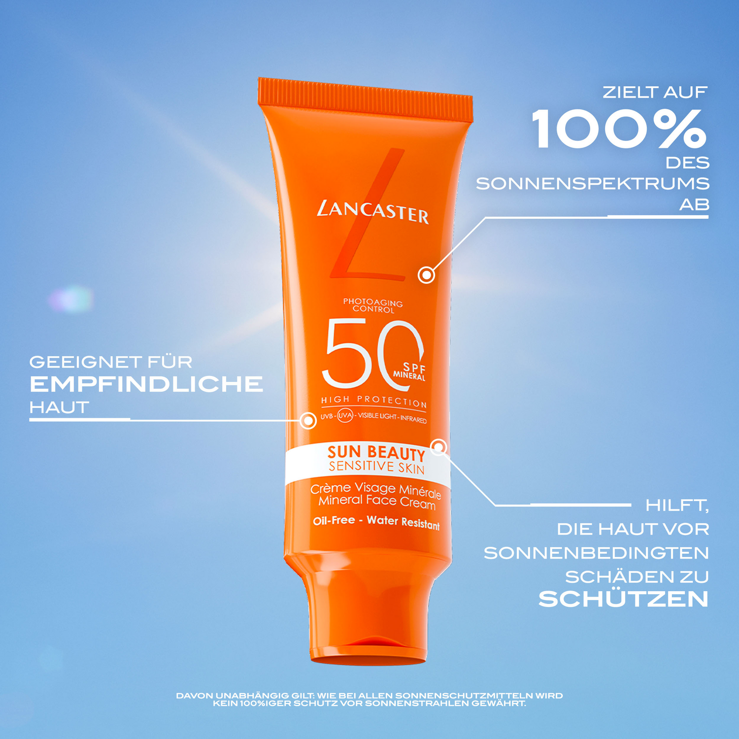 Lancaster Sun Beauty Mineral Face Cream SPF50