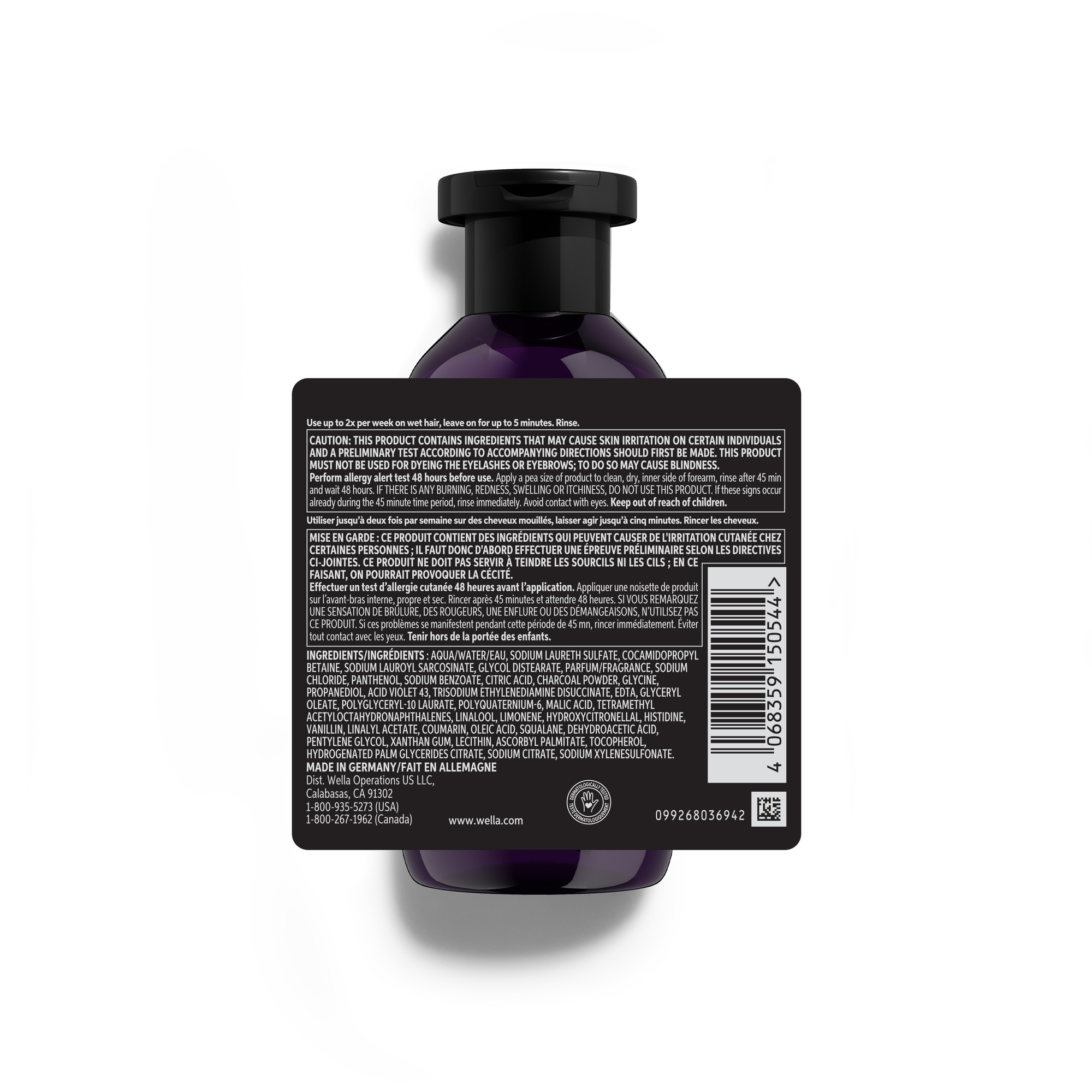 Wella Professionals Ultimate Color Blonde Onyx Shampoo Step 1
