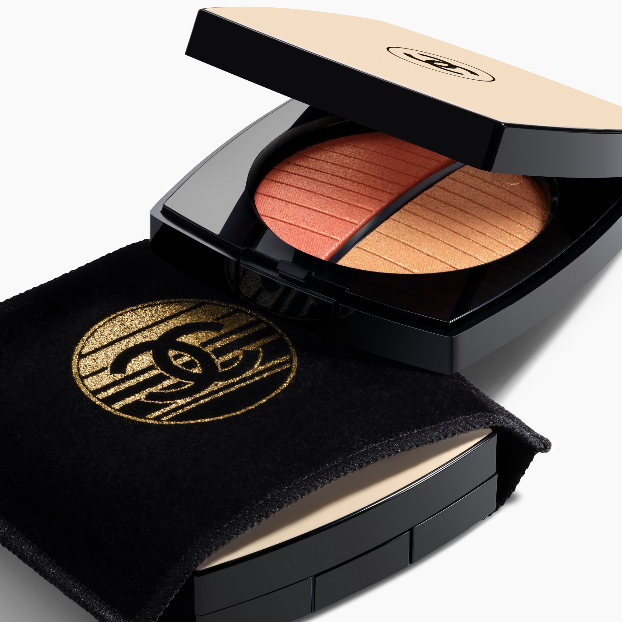 CHANEL LES BEIGES POUDRE BELLE MINE LUMIÈRE DORÉE EXKLUSIVKREATION – HIGHLIGHTER-PUDER-DUO