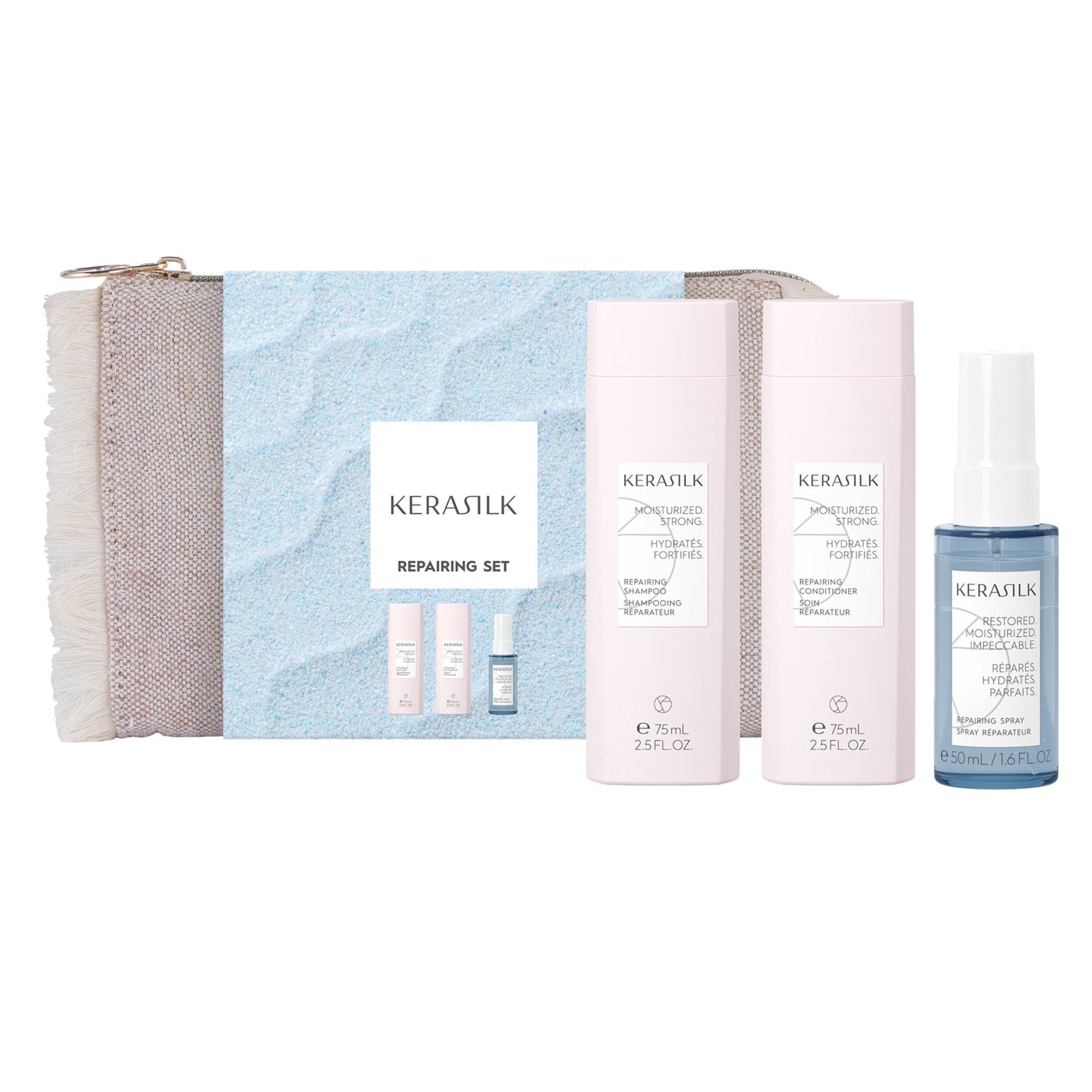 Kerasilk Essential Reparatur Reiseset für trockenes, geschädigtes Haar