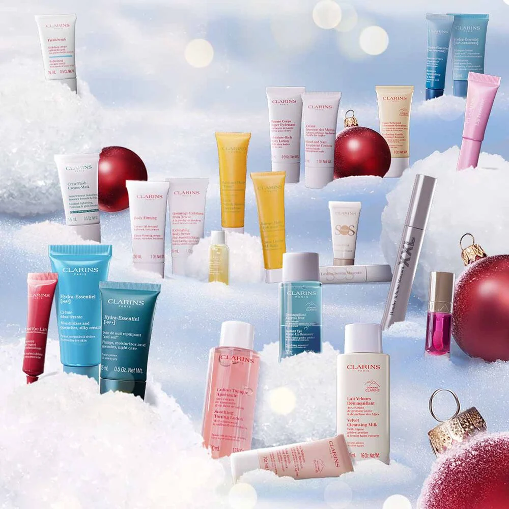 Clarins Advent Calendar mit 24 Boxen