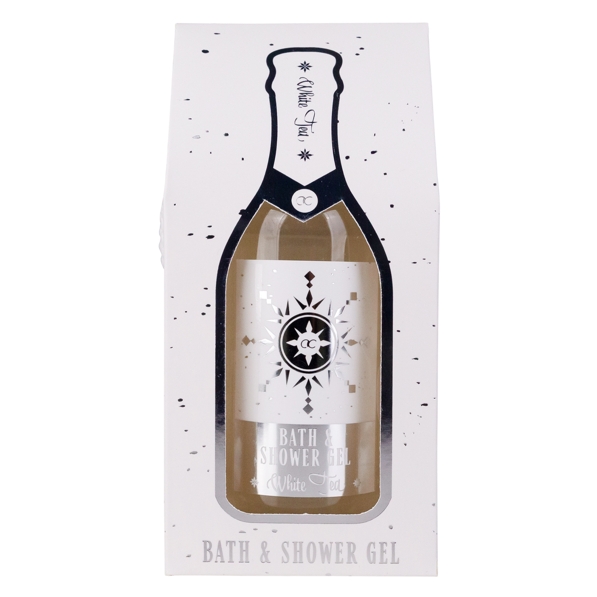 Accentra Season's Greetings Bade- & Duschgel in Champagneroptik silber