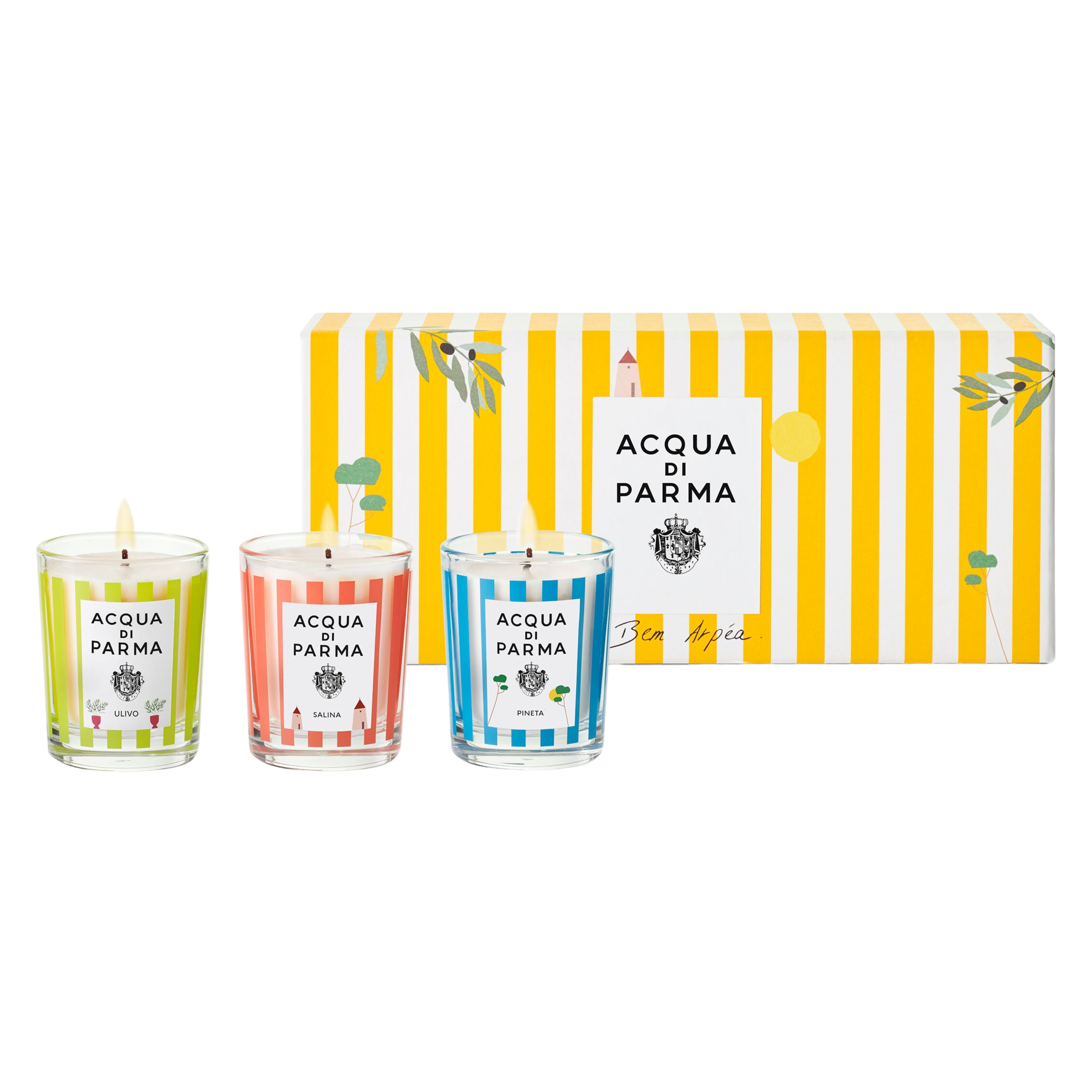 ACQUA DI PARMA SALINA Trio Candle Set 3x 70g