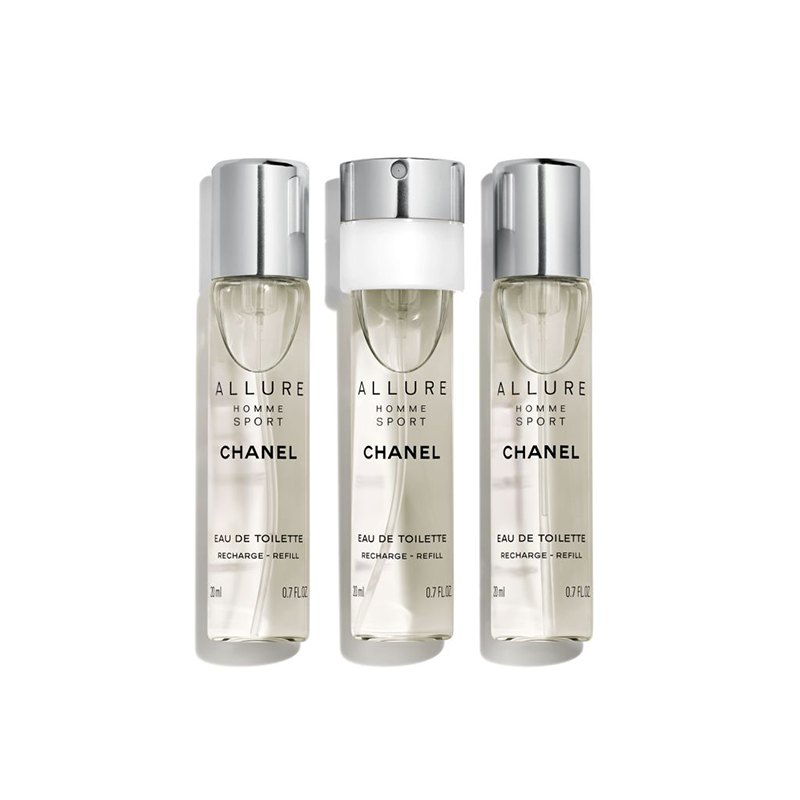 CHANEL ALLURE HOMME SPORT EAU DE TOILETTE NACHFÜLLBARES TWIST & SPRAY 3x20ml NACHFÜLLUNG