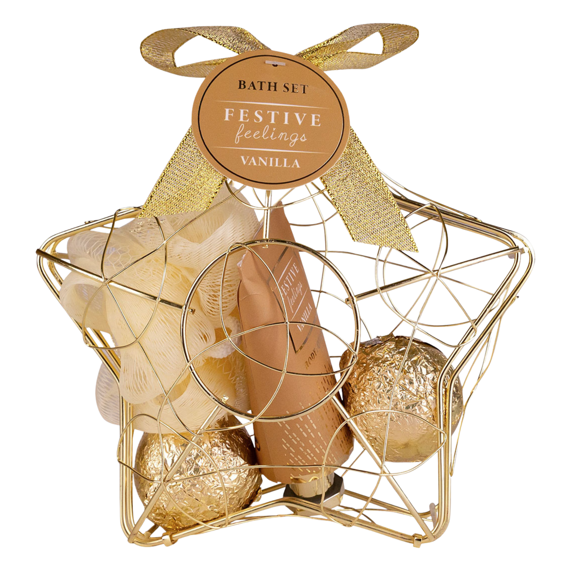 Accentra Festive Feelings Badeset in Drahtkorb