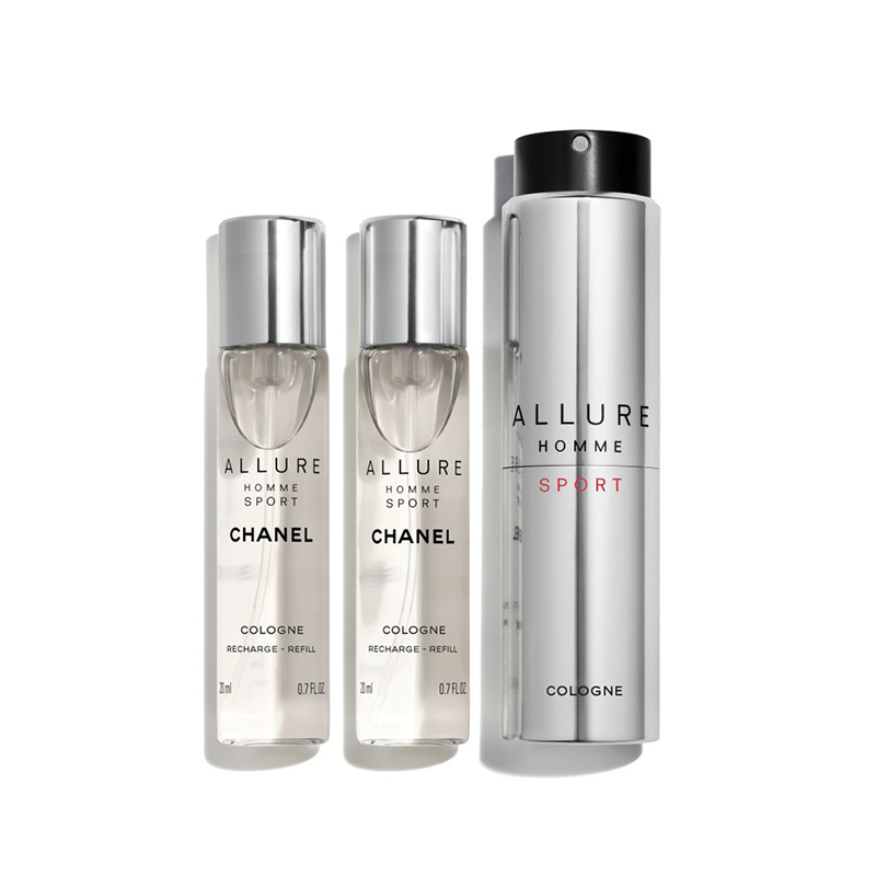 CHANEL ALLURE HOMME SPORT COLOGNE NACHFÜLLBARES TRAVEL SPRAY 3x20ml