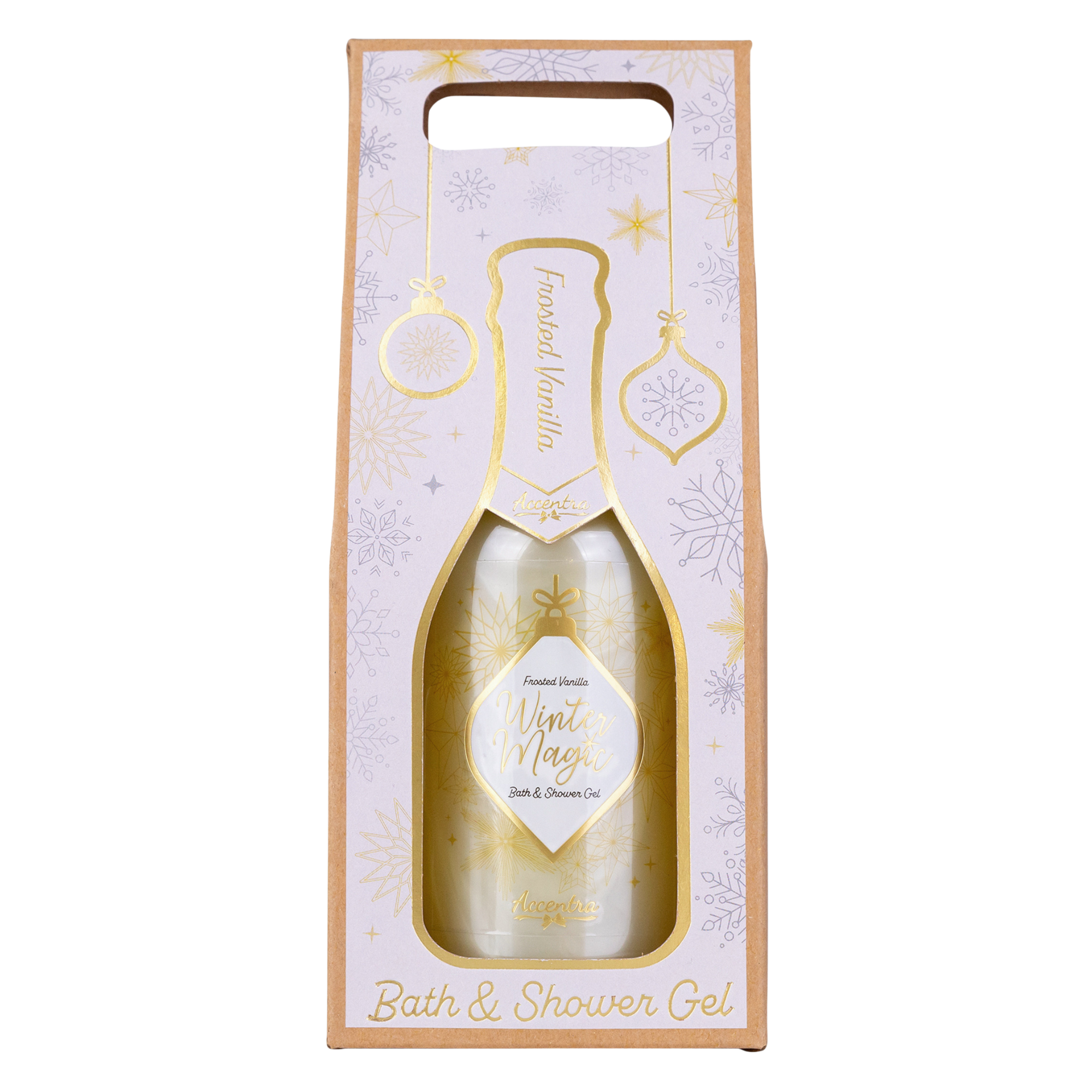 Accentra Season's Greetings Bade- & Duschgel in Champagneroptik weiß/creme/gold