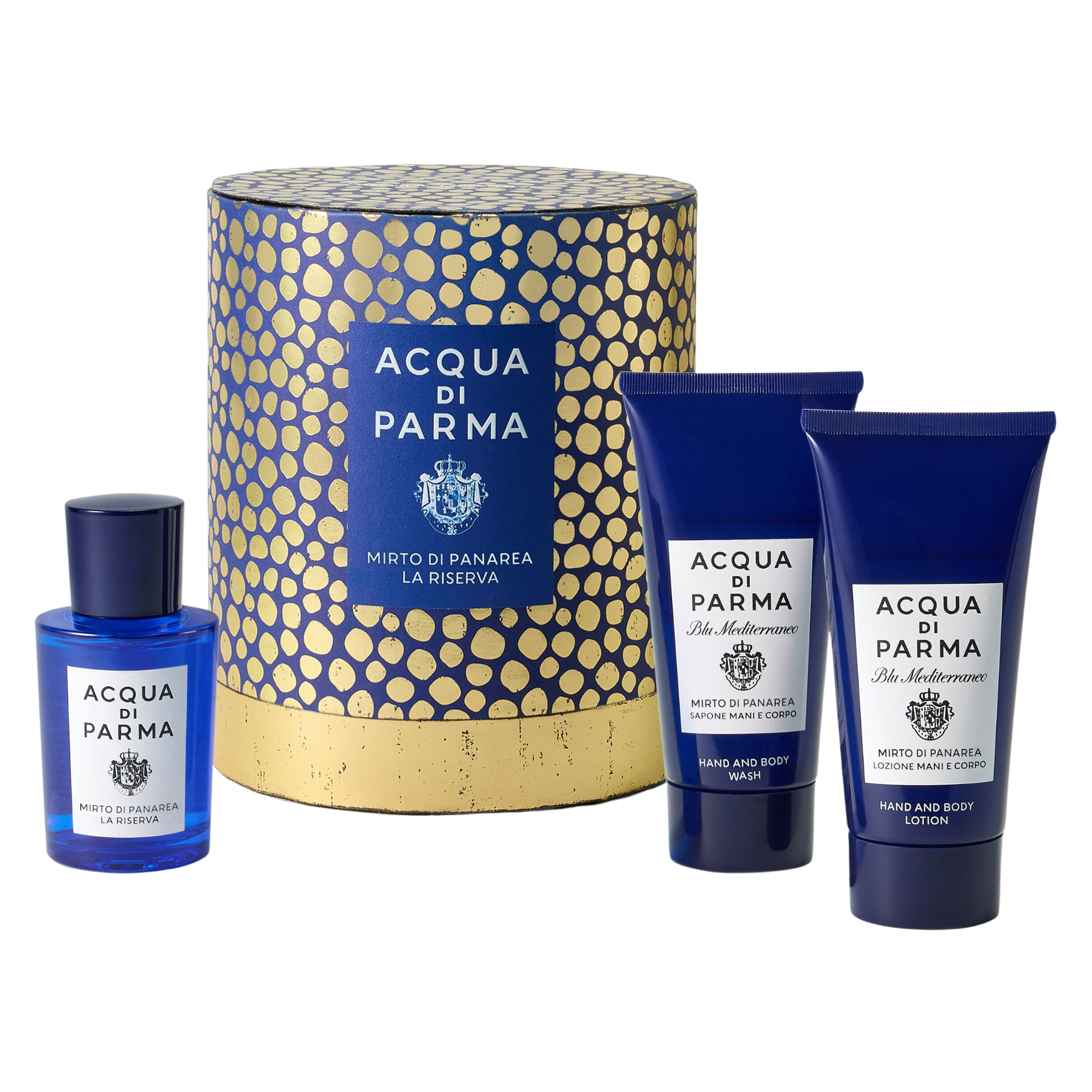 ACQUA DI PARMA BLU MEDITERRANEO MIRTO DI PANAREA LA RISERVA Eau de Parfum (EdP) 50ml SET