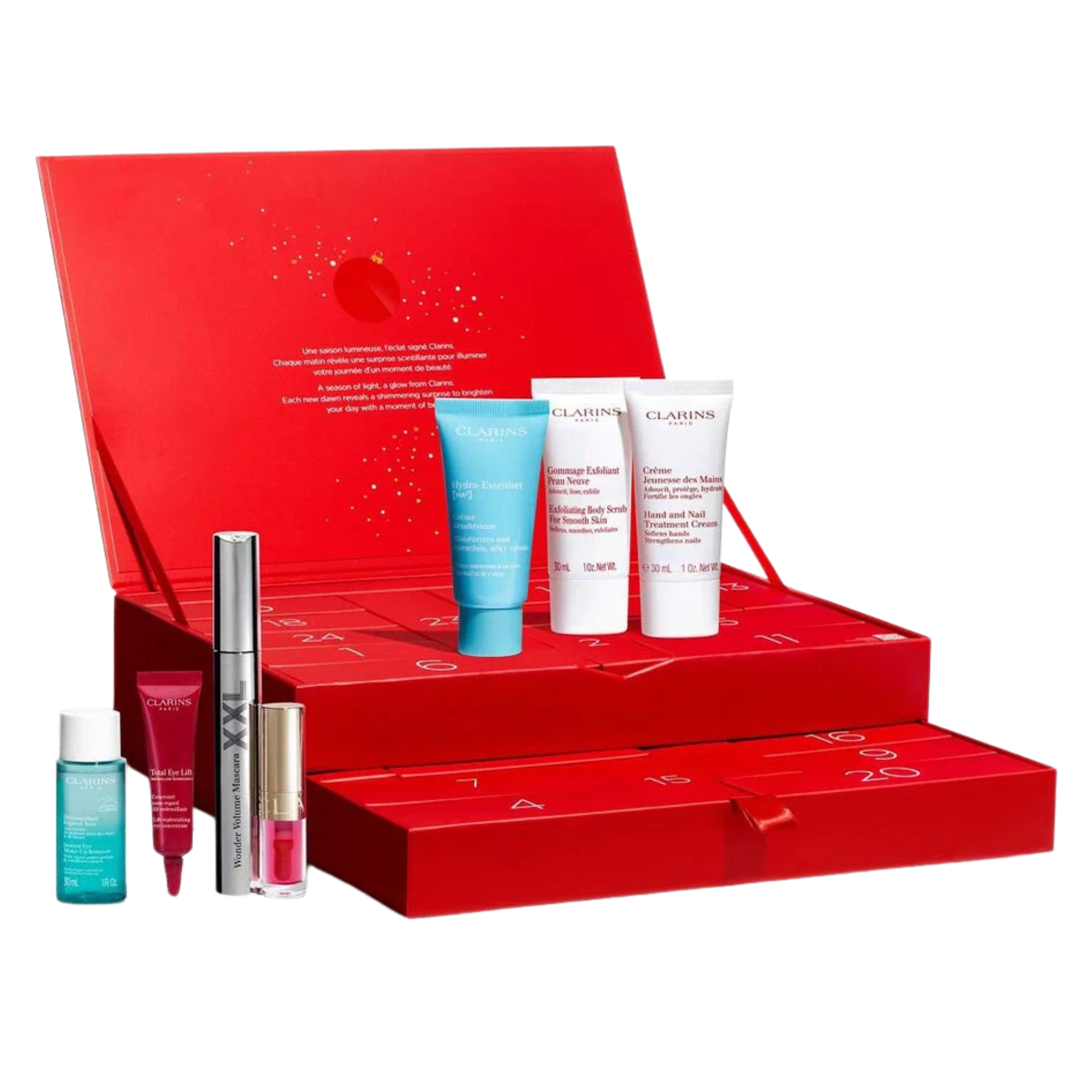 Clarins Advent Calendar mit 24 Boxen