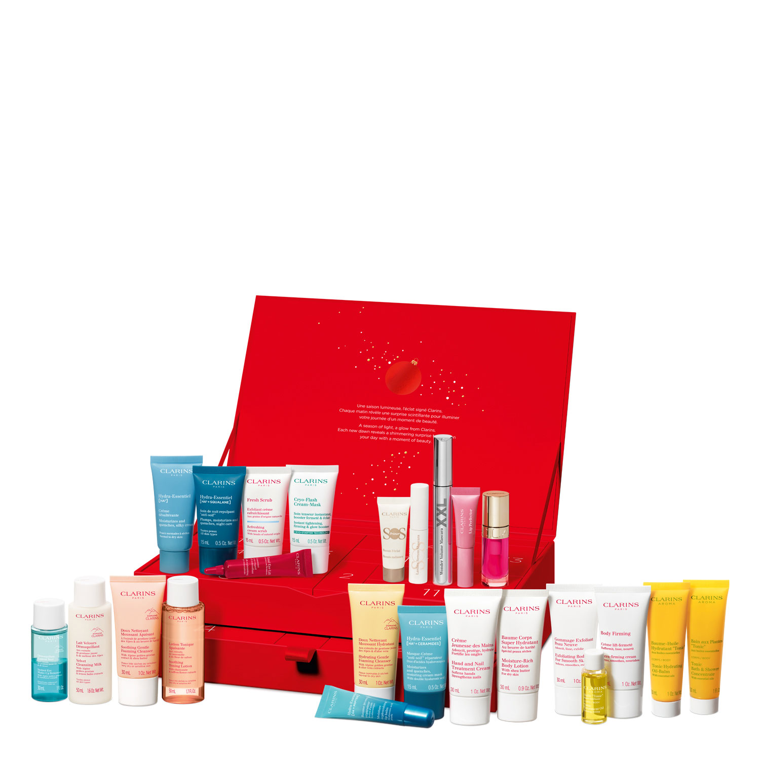 Clarins Advent Calendar mit 24 Boxen