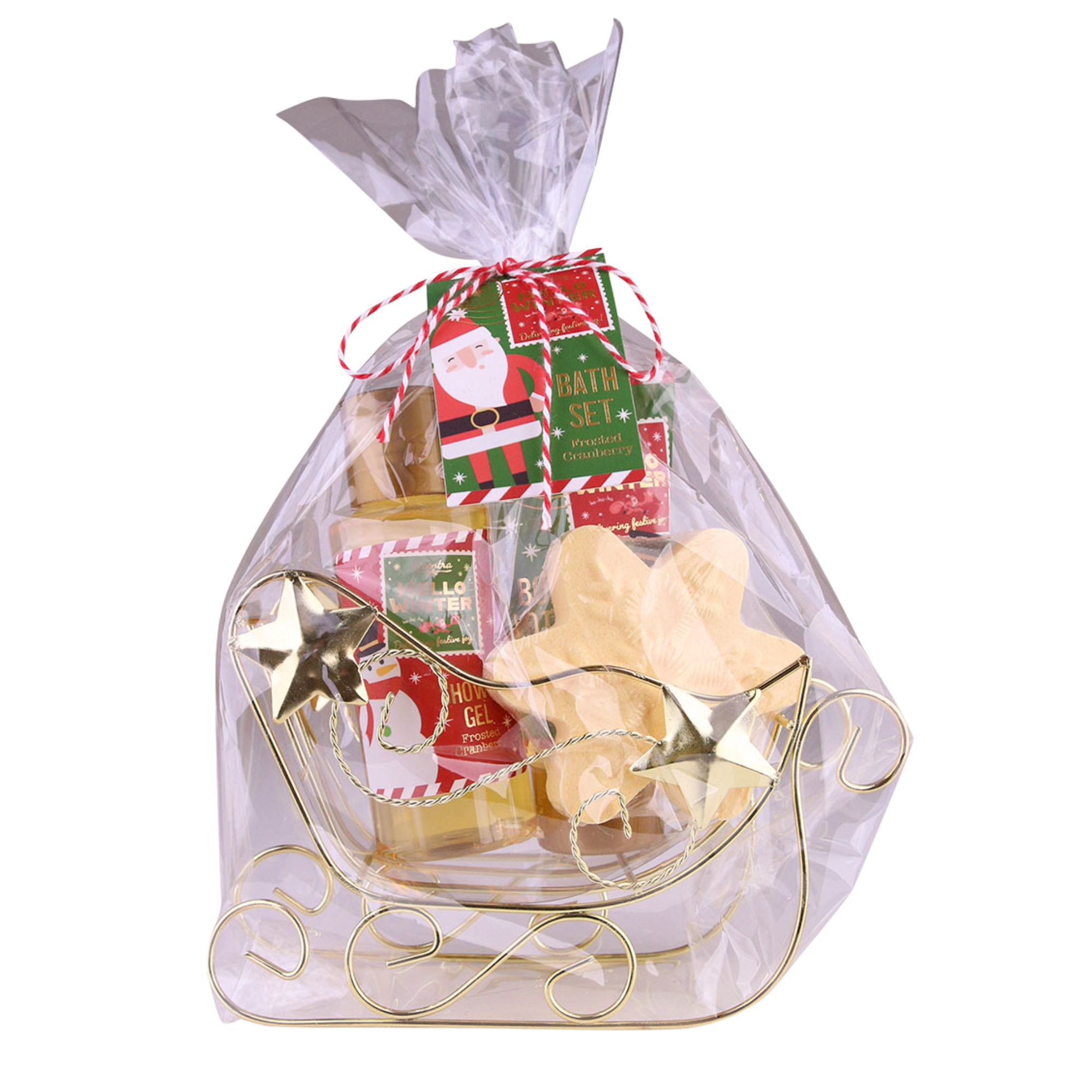 Accentra Hello Winter Badeset in Drahtschlitten