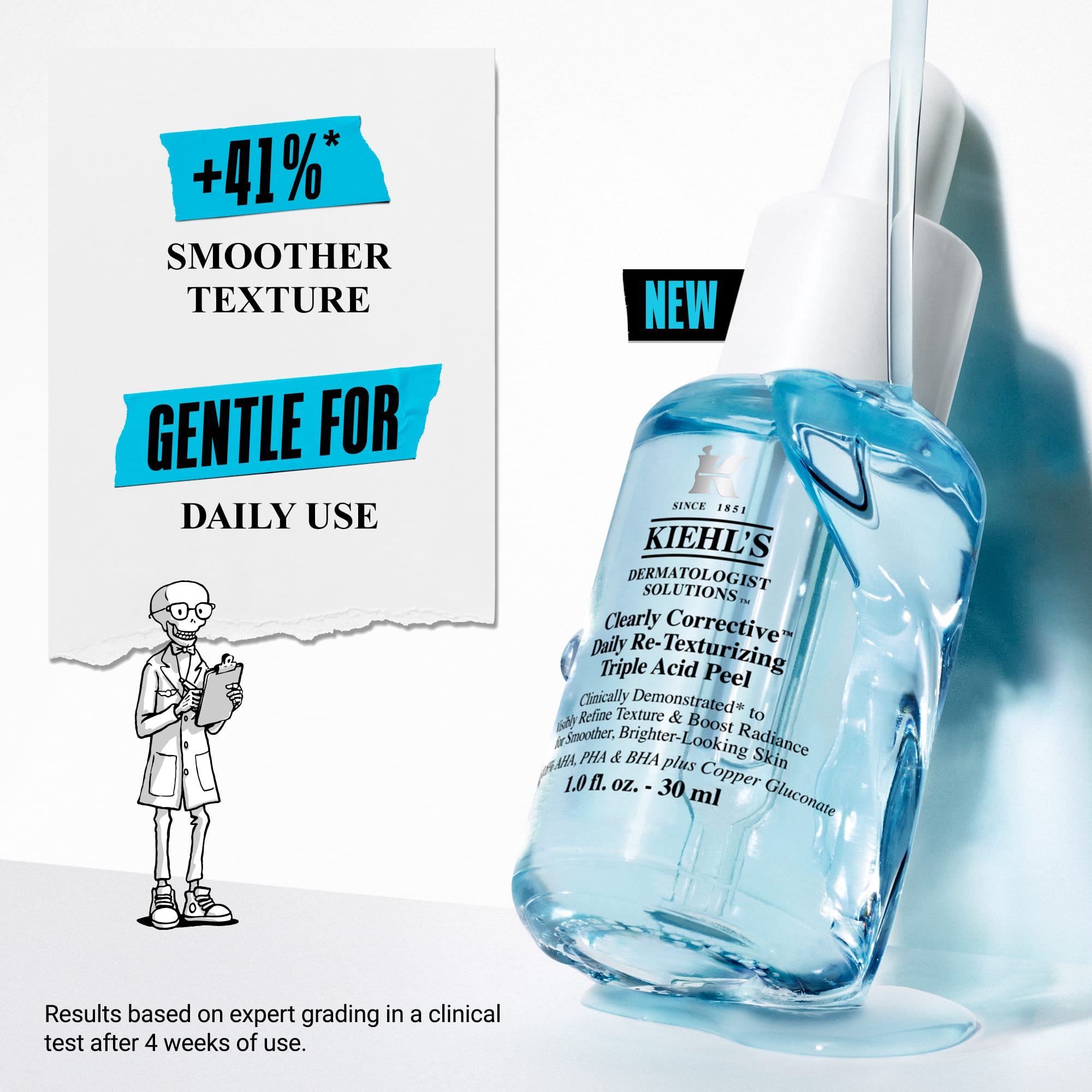 Kiehl's Dermatologist Solutions Clearly Corrective Daily Re-Texturizing Triple Acid Peel