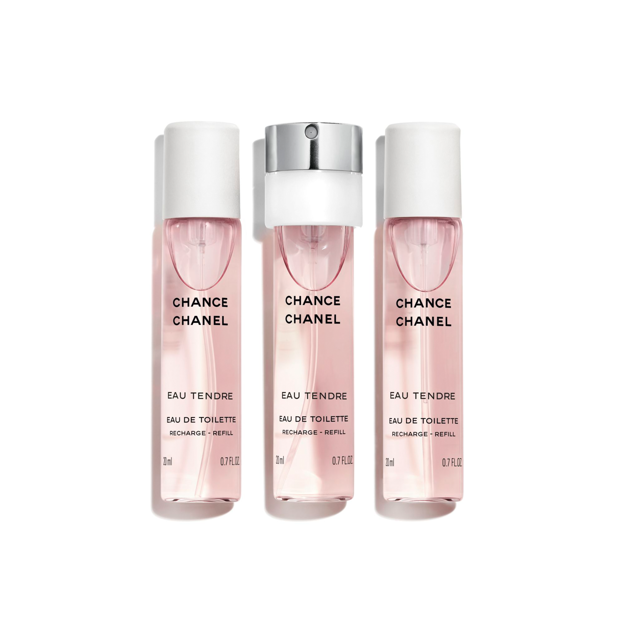 CHANEL CHANCE EAU TENDRE EAU DE TOILETTE TWIST & SPRAY 3x20ml NACHFÜLLUNG