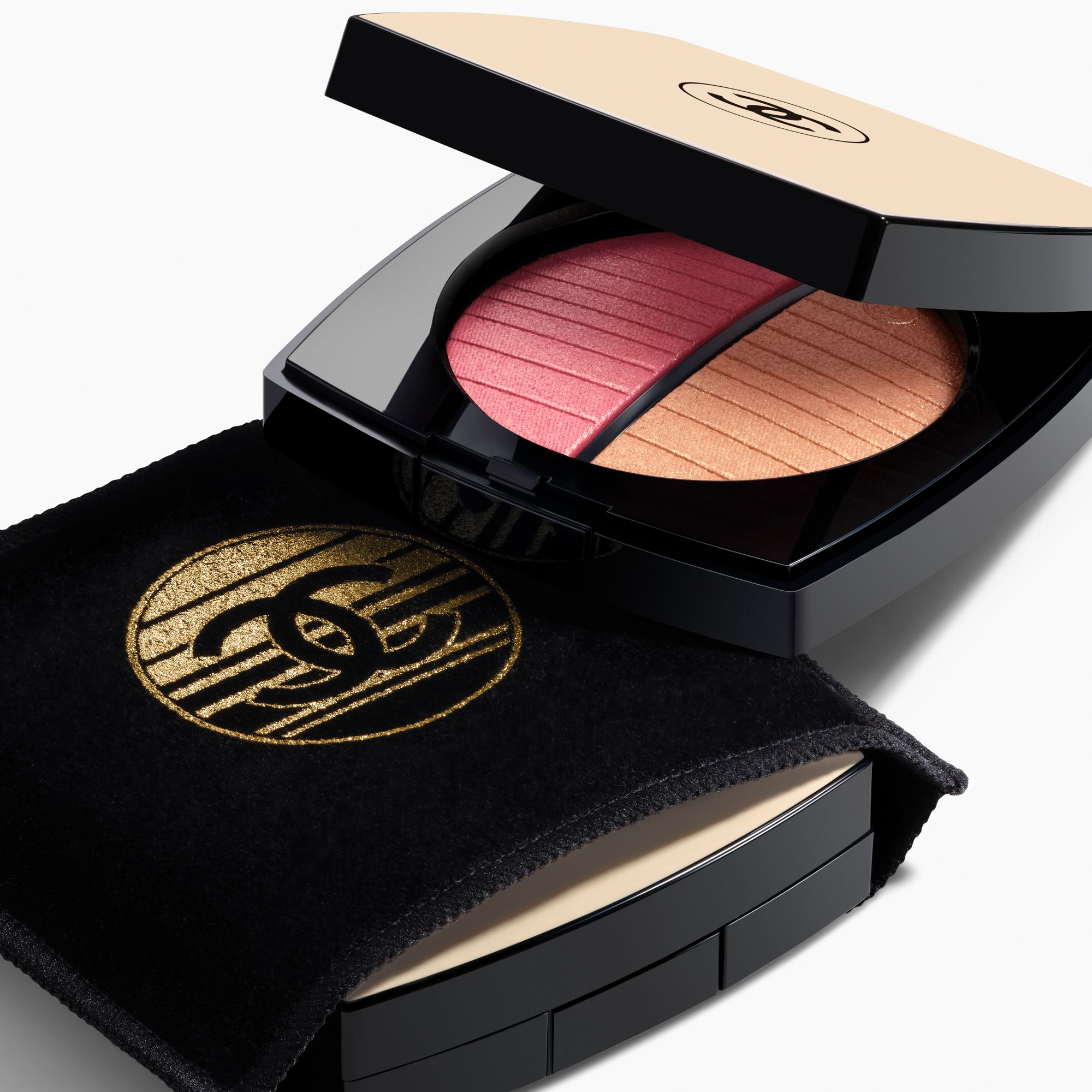 CHANEL LES BEIGES POUDRE BELLE MINE LUMIÈRE DORÉE EXKLUSIVKREATION – HIGHLIGHTER-PUDER-DUO